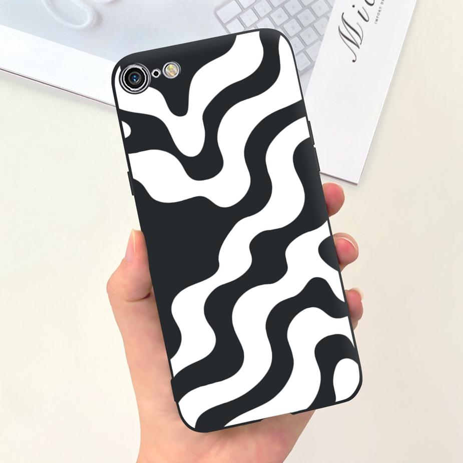 For Apple iPhone 7 8 Plus Case Cute Fashion Painted Back Cover Soft Silicone Phone Case For iPhone 8 Plus iPhone7 iPhone8 Bumper