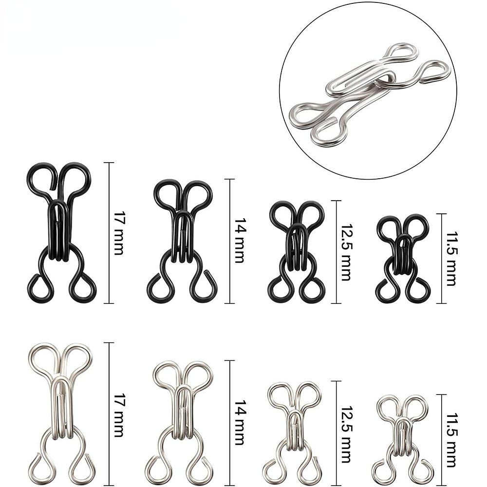 100Pairs Invisible Sewing Hook and Eye Closure for Clothing Bra Jacket Hooks Replacement Sewing Craft Buckle Garment Accessories