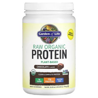 RAW Organic Protein, органическая растительная формула, шоколад, 23,28 унции (660 г)