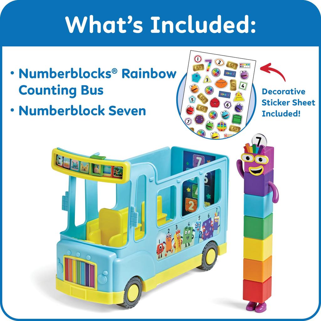 Numberblocks Rainbow Counting Bus Kazuasobi Обучающая игрушка 96092 Подлинный продукт