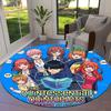 The Quintessential Quintuplets Round Area Rug Carpet Rug For Living Room Bedroom Sofa Playroom Decor Nonslip Floor Mat