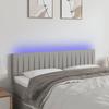 VidaXL LED Headboard Bedroom Furniture Double Bed Accessory Head of Bed Frame Interior Light Grey 3121848