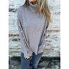Autumn and Winter Casual High Collar Button Women's Knitted Sweaters