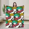 Shin TsukimiKanna Kizuchi Blanket  Travel Office Throw Blanket For Couch Chair Sofa Bed Warm Soft Customized Quality Bedspread