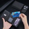Suitable for MagSafe Magnetic Card Holder Wallet-type Multi-card Slot IPhone15promax Three-fold Mobile Phone Holder Set