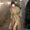 2025 Spring/Autumn Korean-Style Women's Mid-Length Trench Coat - British Casual Chic