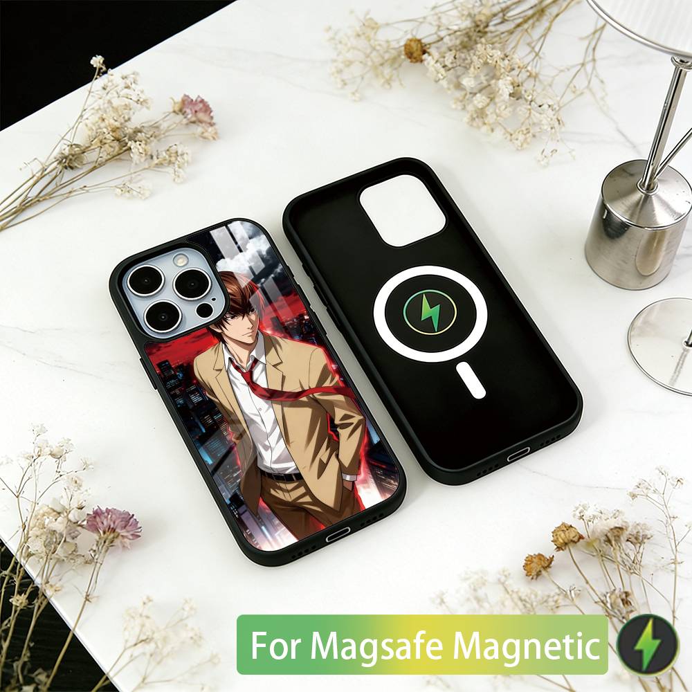 Death Note  Light Yagami Phone Case For iPhone17,16,15,14,13,12,11 Plus,Pro Magnetic For Magsafe Wireless Charging
