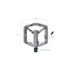 Педали Crankbrothers Stamp 3 с магниевым корпусом, платформенные, для MTB, размер S, серые