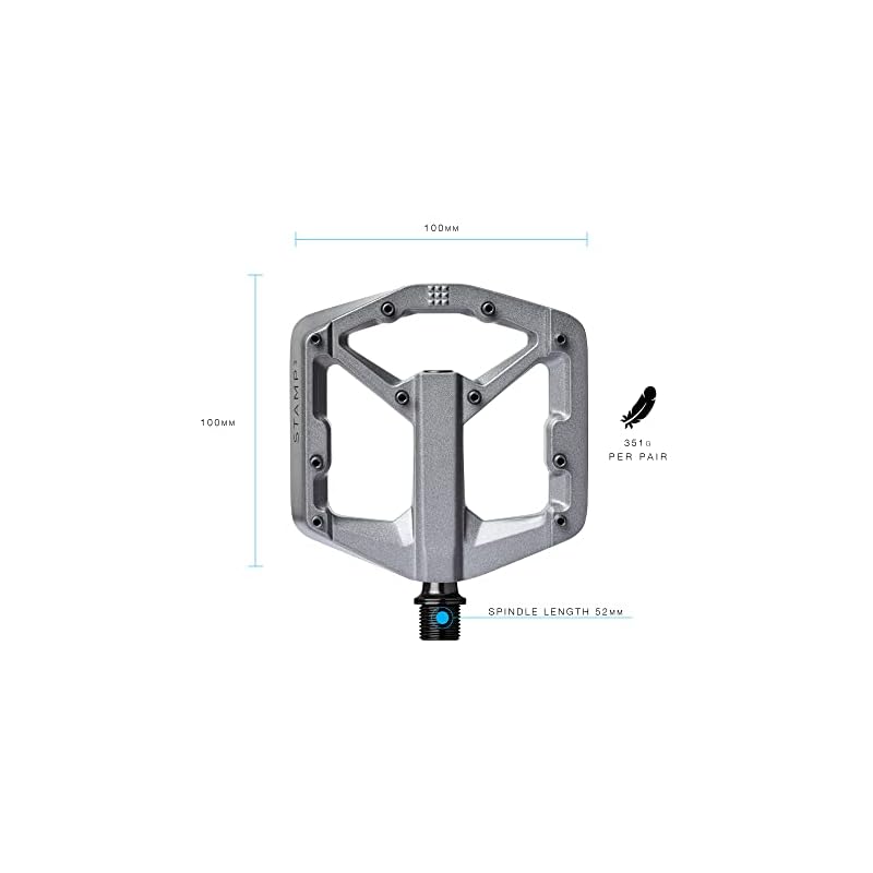 Педали Crankbrothers Stamp 3 с магниевым корпусом, платформенные, для MTB, размер S, серые