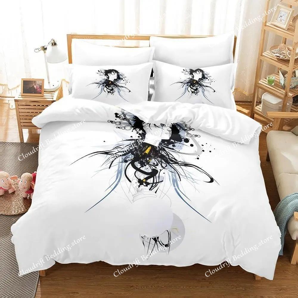 Комплект постельного белья Ghost In The Shell Single Twin Full Queen King Size Bed Set Adult Kids Bedroom Duvetcover Sets 3D Anime Bed Shelf Set