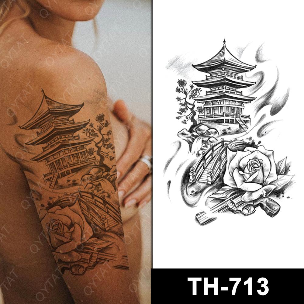 Custom Half Arm Temporary Tattoo Sticker Tribal Tatuaje Temporal