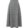 Yalida Liesel Linen Checkered Half length Skirt for Women