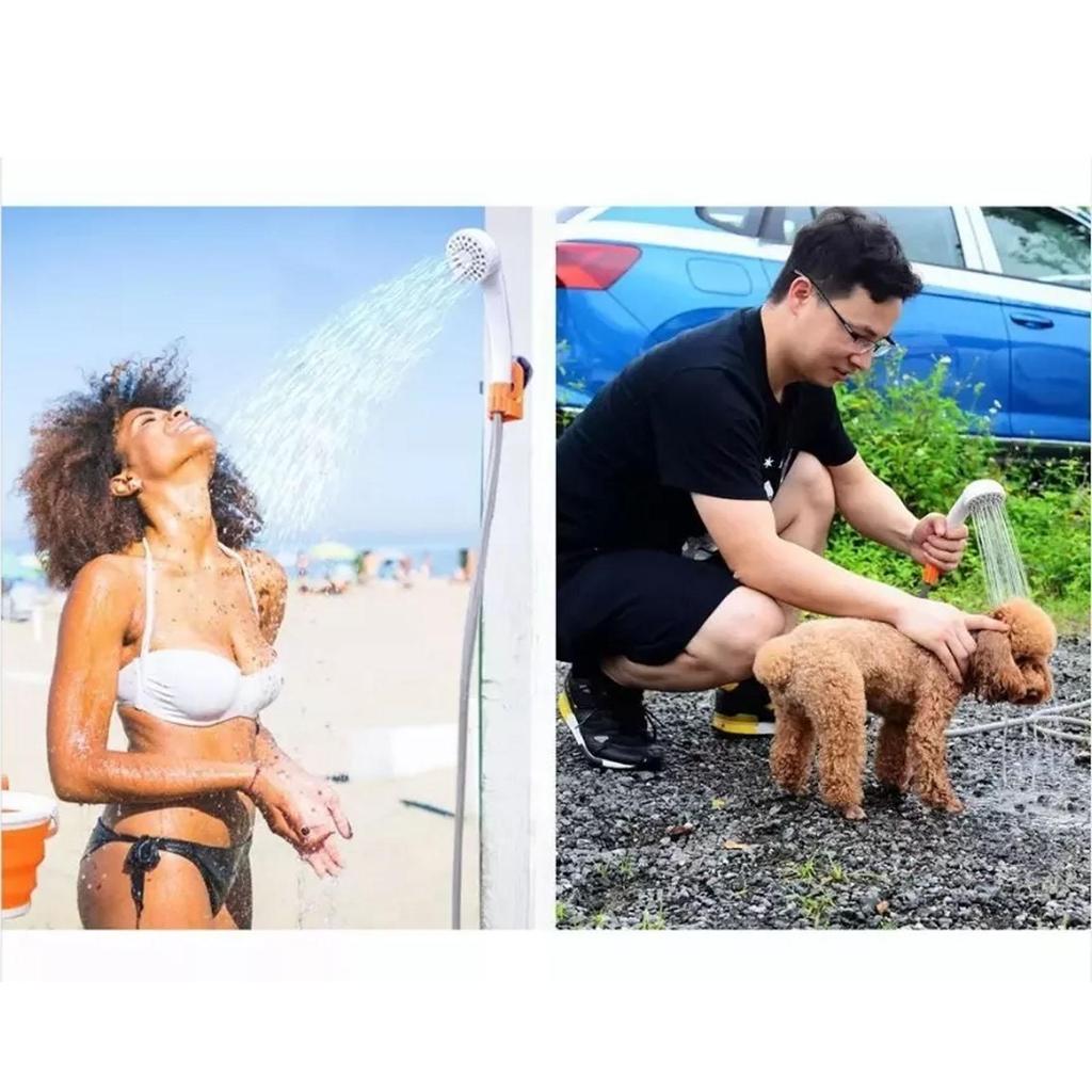 Портативный душ из АБС-пластика с электрическим аккумулятором для кемпинга, душевой насос для наружного использования