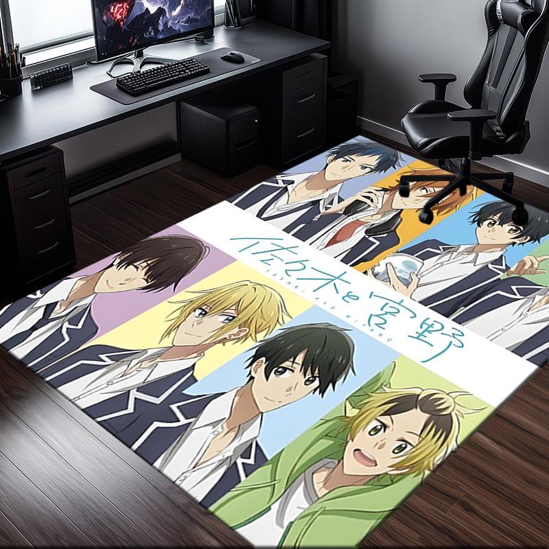 1PC Sasaki Anime Rug for Livingroom,Bedroom, Palyroom, Chair Rug, Area rug, Game Carpet, Large Size Rug Fan Christmas gift