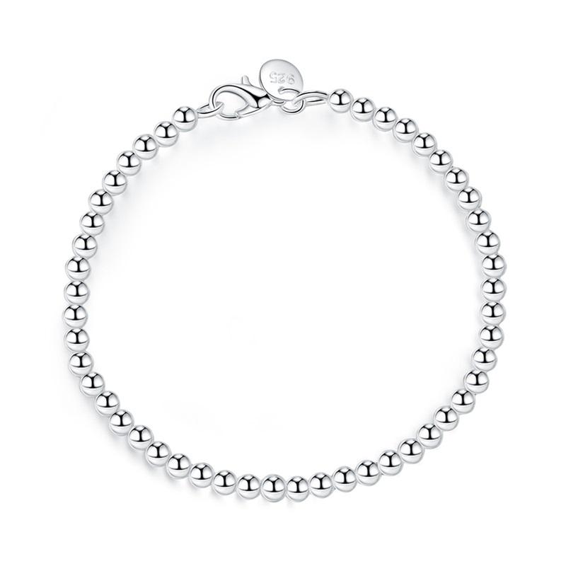 925 Серебряных Золотых Бусин Браслеты Цепи Для Женщин Модные Ювелирные Изделия