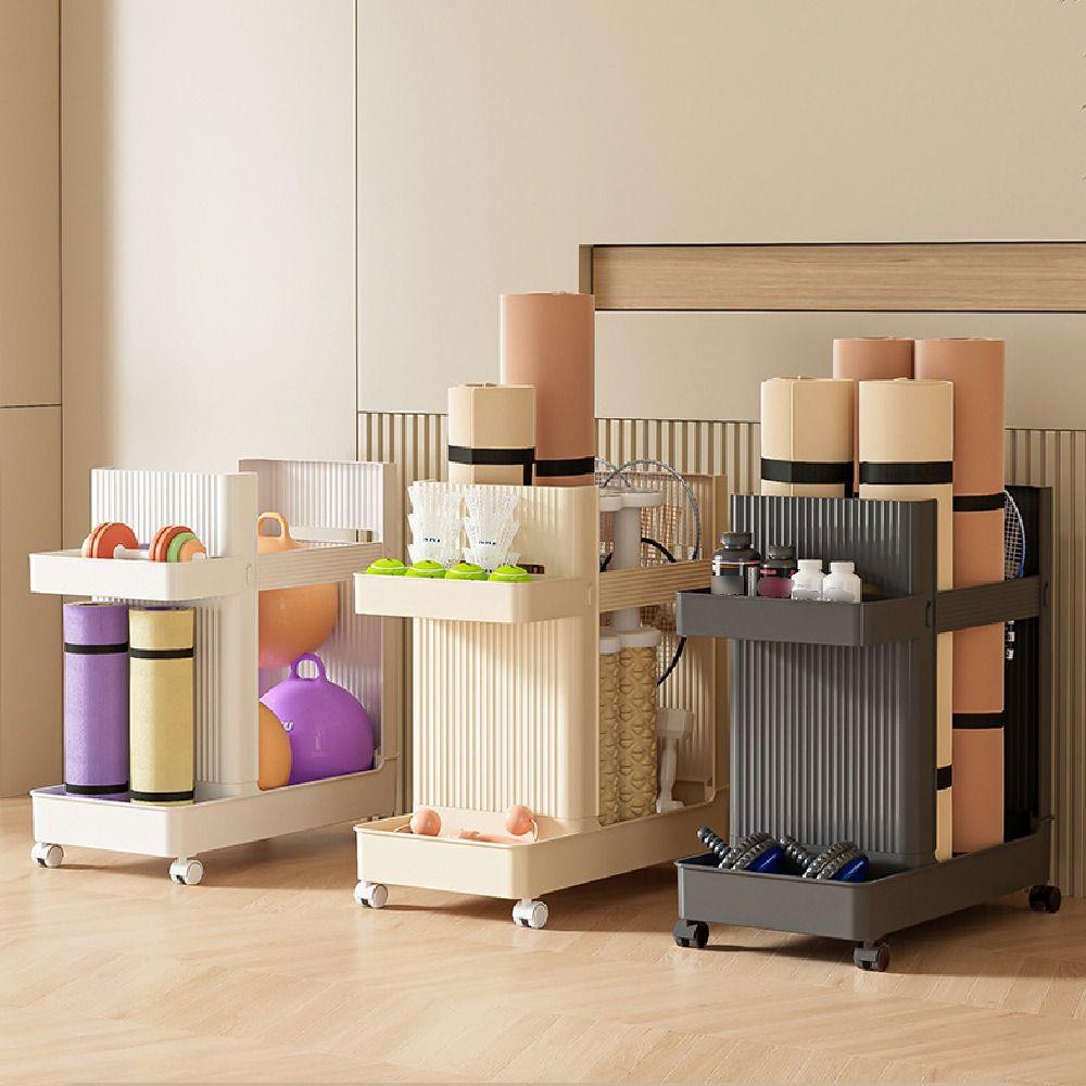 Корзина для хранения ковриков для йоги большой вместимости Экономия места Органайзер для фитнес-оборудования Дом