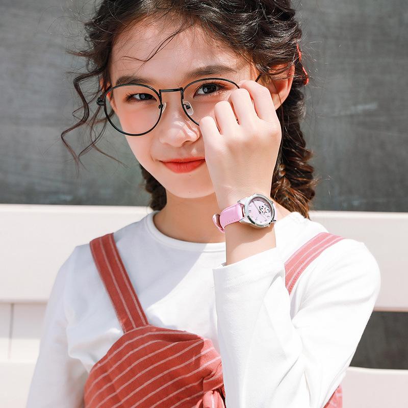 BK44 Модные детские кварцевые часы с указателем для девочек, водонепроницаемые, с ночной подсветкой, для девочек 5-15 лет, часы для учениц начальной школы