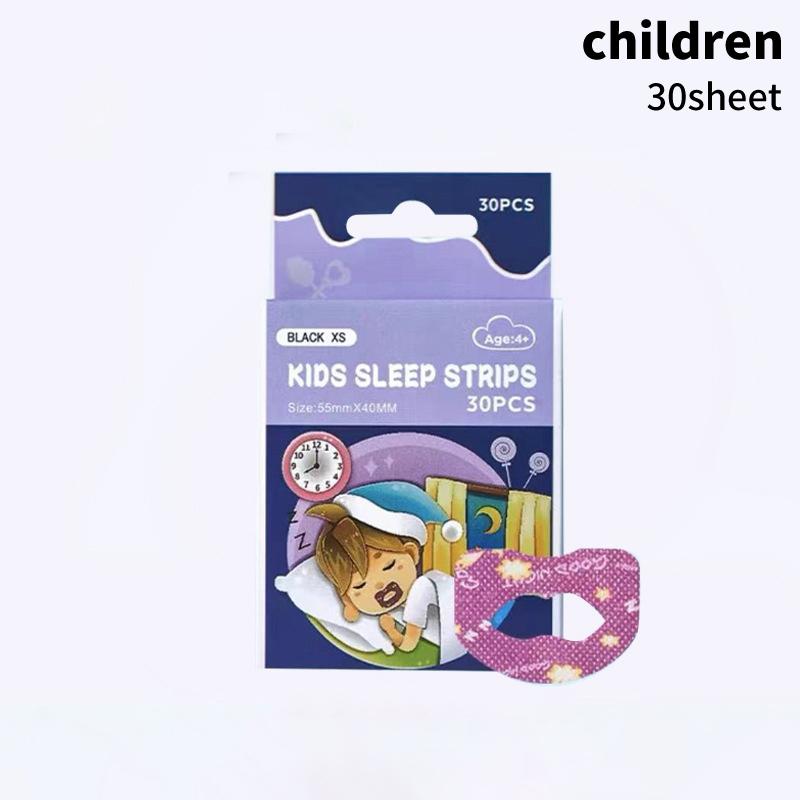 30 шт./кор., наклейки против храпа для детей, наклейки с закрытым ртом для сна, пластырь для коррекции дыхания, пластырь для закрытия ортеза, лента