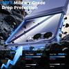 Galaxy Z Flip 7 Protective Case with Full Hinge Cover Camera Protection and Built-in Screen Protector-Blue