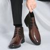 Большой размер 46 ботинки челси 2025 весна и осень новые мужские высокие кожаные ботинки мужские комбинированные короткие ботинки мужские кожаные ботинки