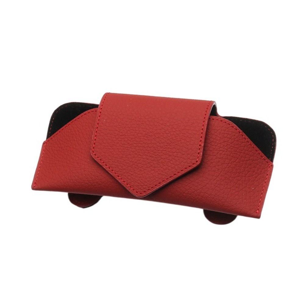 PU Leather Auto Eyeglasses Storage Case Auto Sun Visor Glasses Holder  for Car Sun Visor