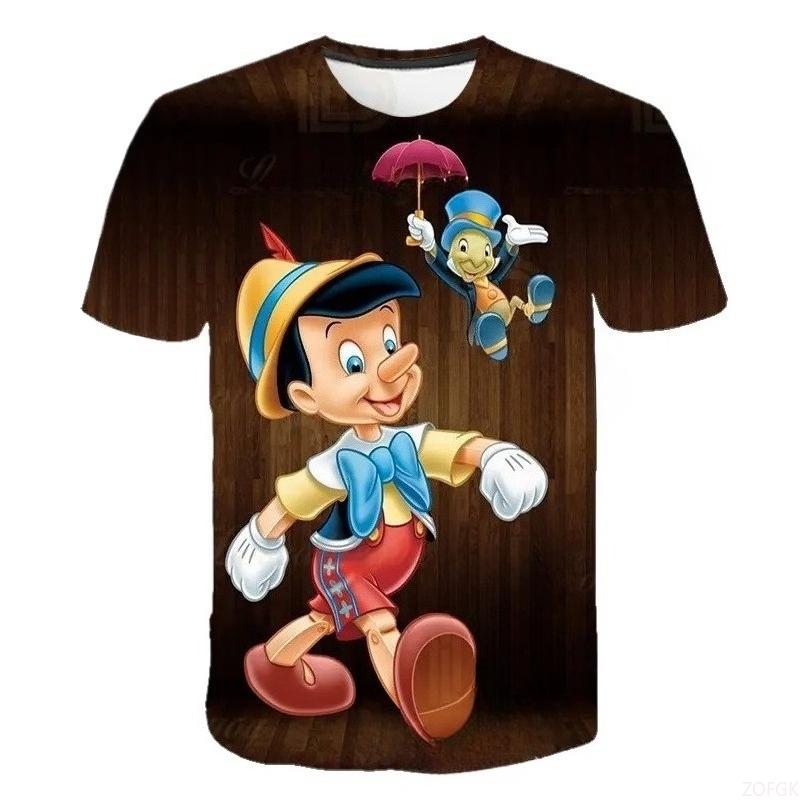Pinocchio Animation 3D Printed Men's and Women's Fashion T-Shirts Men's and Women's T-Shirt Tops