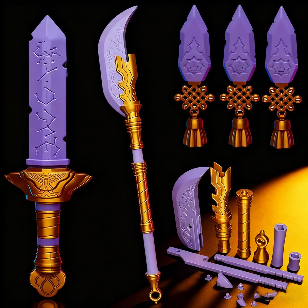 K-Pop Охотник на демонов Руми Косплей Меч Кино Костюм Аксессуары Каваи Длинный Нож Фиолетовый Меч Рождественский Реквизит для Ролевых Игр Подарок