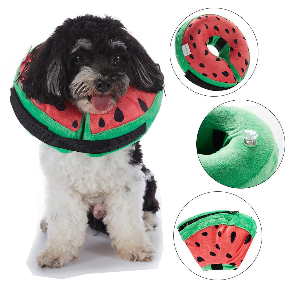 Dog products-inflatable pet protection neck collar leash Elizabeth collar pet grooming protection neck wrap pet supplies