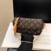 New Women's Chain Bag Printed Luxury Designer Crossbody Bag Shoulder Bag Large Capacity Commuter Bag