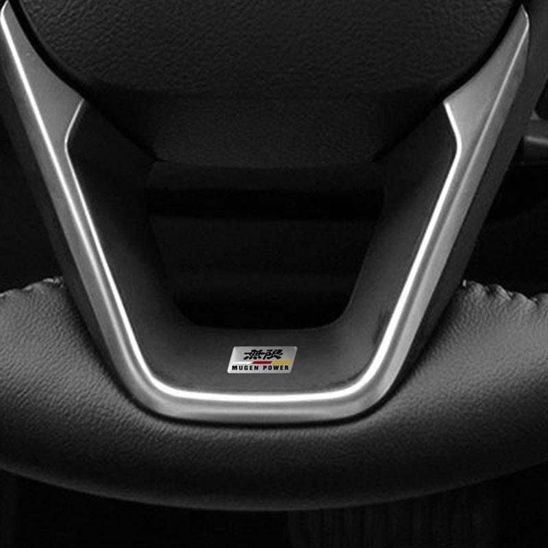 Car Stickers 3D Aluminum Trunk Front Hood Grille Badge Decals For Mugen Civic Fit Accord HRV CRV City