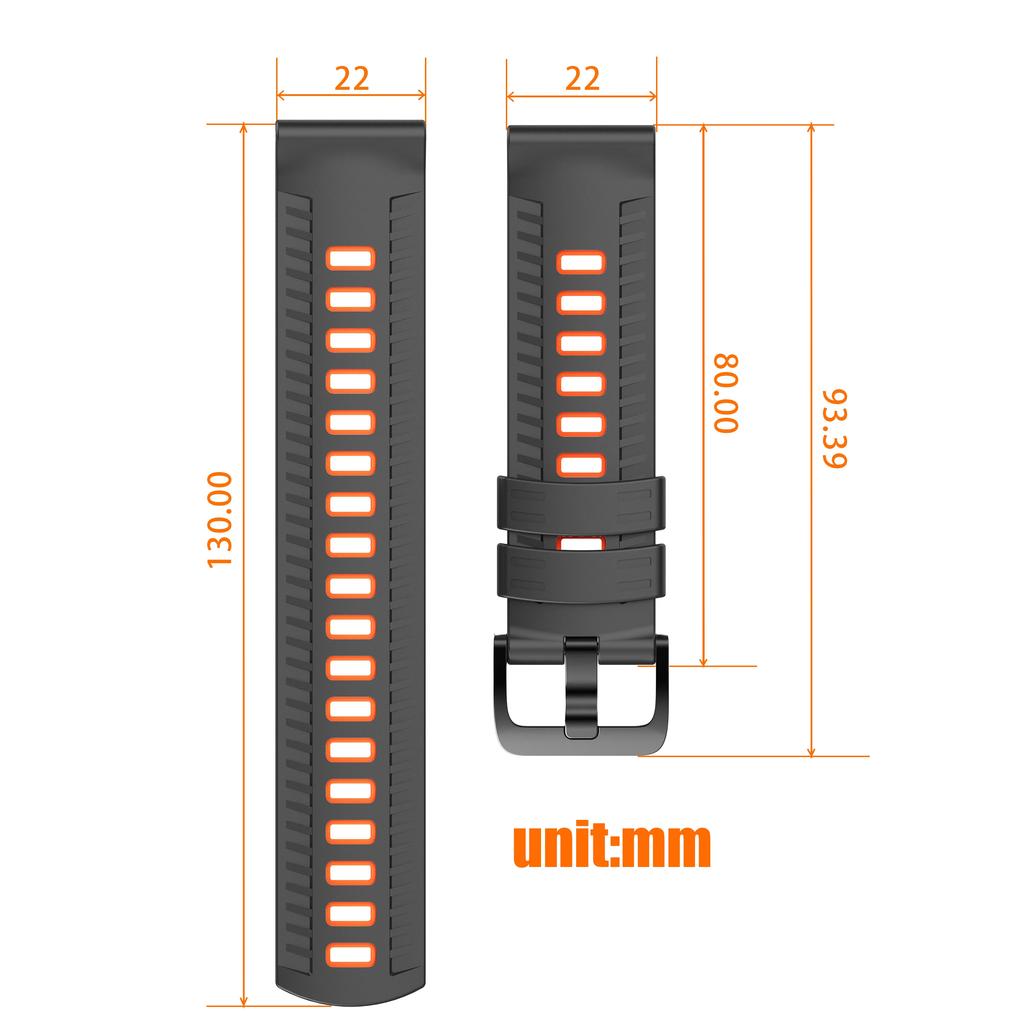 22mm Silicone Watch Strap for Garmin Venu 4 3 2/Vivoactive 4 Sports Band Forerunner 570 47mm 265 255 Music Smart Watch Bracelet