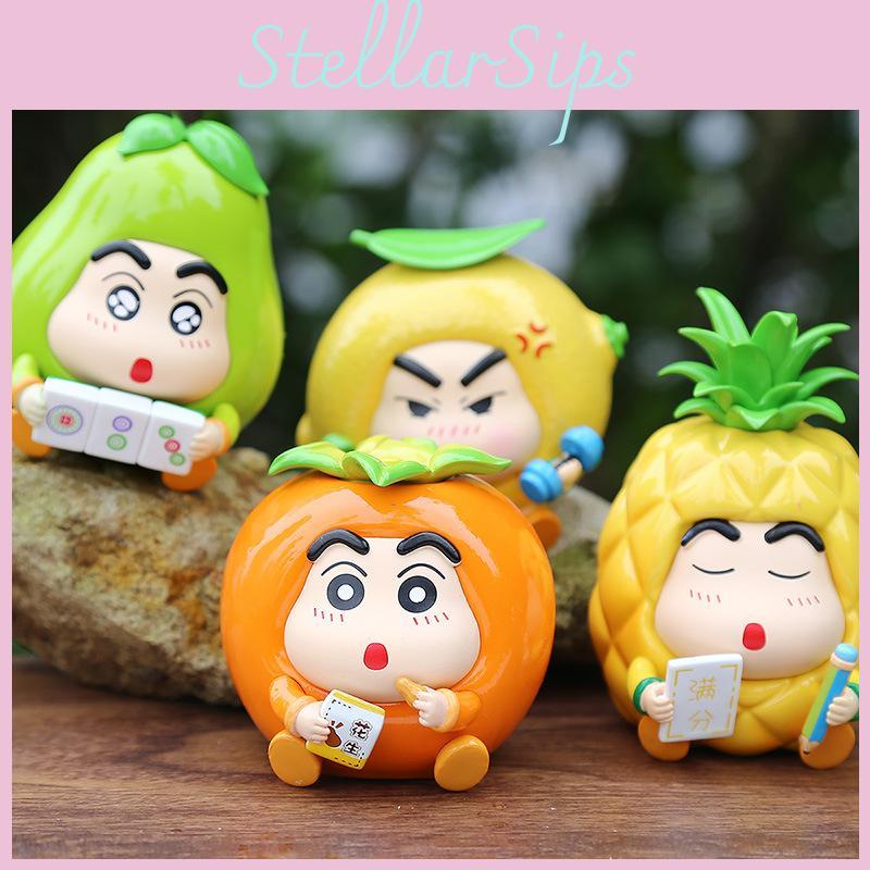 Adorable Pvc Shinnosuke Fruit Series Figure Cute Desktop Car Mascot Gift For Collectors