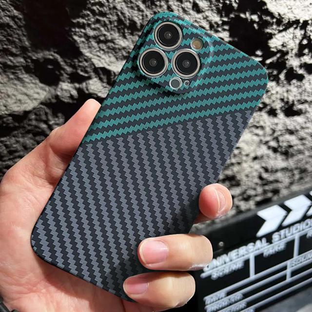 Роскошный ультратонкий матовый чехол из углеродного волокна с текстурой для Iphone 14 13 11 12 Pro Max Mini Xr X Xs 14pro Max противоударный жесткий чехол для ПК