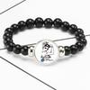 Men And Womens Beaded Bracelet Autism Awareness Black Stretch Cord