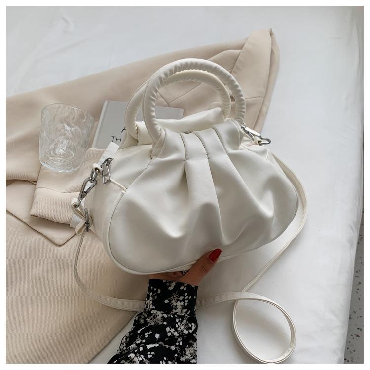 Vintage Pleated Bag Cloud Underarm Bag Hand Bag Single Shoulder Crossbody Bag