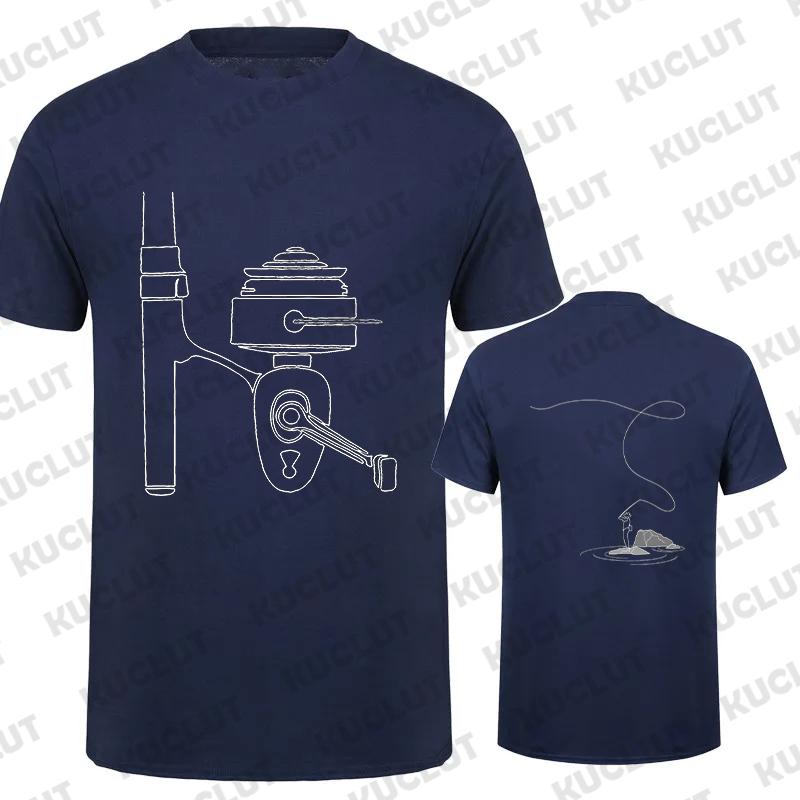 T-shirt Short Sleeve Fly Fishing Print Unisex Tshirt O-neck Street Style Funny Loose Tshirt Fisherman Fishing Tee Shirt Homme