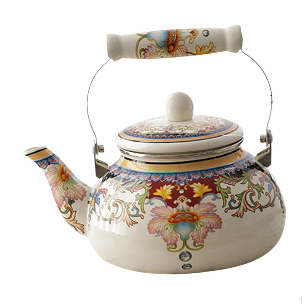 Элегантный эмалированный чайник для домашнего и офисного использования