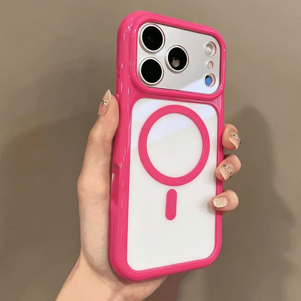 Luxury Candy Color Transparent For Magsafe Magnetic Phone Case for 17 Pro Max 16 15 14 13 12 11 17 Shockproof Clear Cover