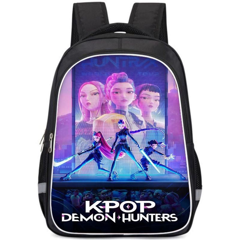 Детский рюкзак Kpop Охотники на демонов из дышащей ткани Оксфорд для школы