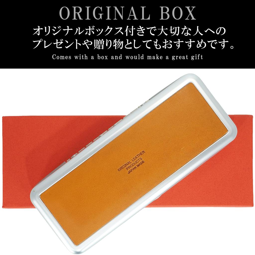 Camel Tochigi Leather Eyeglass Made In Eyeglass Sunglasses for Men and Genuine Tanned Made In Torigi Item Case, Japan, Hard, Slim, Aluminum, Large,