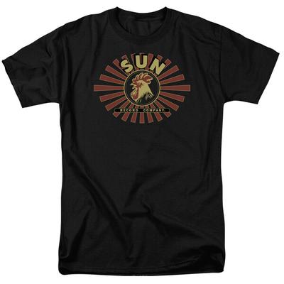 Классическая футболка в стиле рок-н-ролл Sun Records Sun Ray Rooster, черная футболка унисекс
