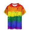 Fun Rainbow 3D Printed Tie-dye Pattern T-shirt Streetwear 2025 New Colorful Men Casual Tops Oversized Y2k Clothing