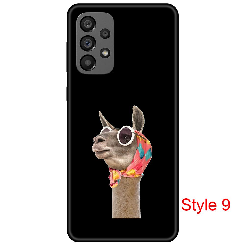 Модный черный мягкий чехол, совместимый с Samsung Galaxy A73, гибкий противоударный бампер из ТПУ с розовым цветком, черный чехол для Galaxy A73