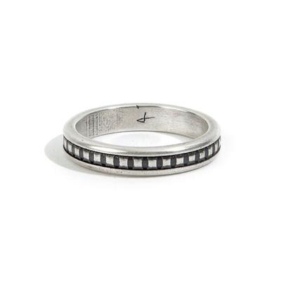 SEWNSWEN SEWN SWEN СЕРЕБРЯНОЕ ТОНКОЕ КОЛЬЦО С АРХИВНЫМ УЗОРОМ