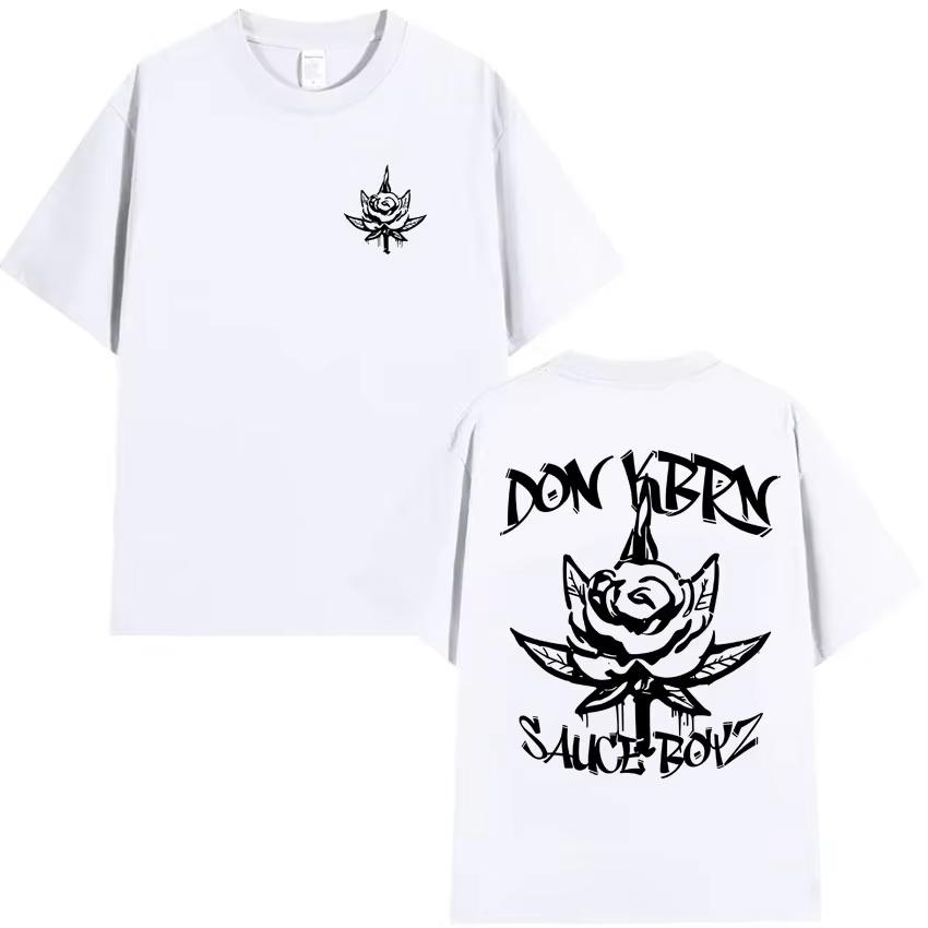 2026 Rap Artist Eladio Carrions Fashion Album Printed Tshirt Hiphop Springsummer  Pure Cotton Printed Streetwear