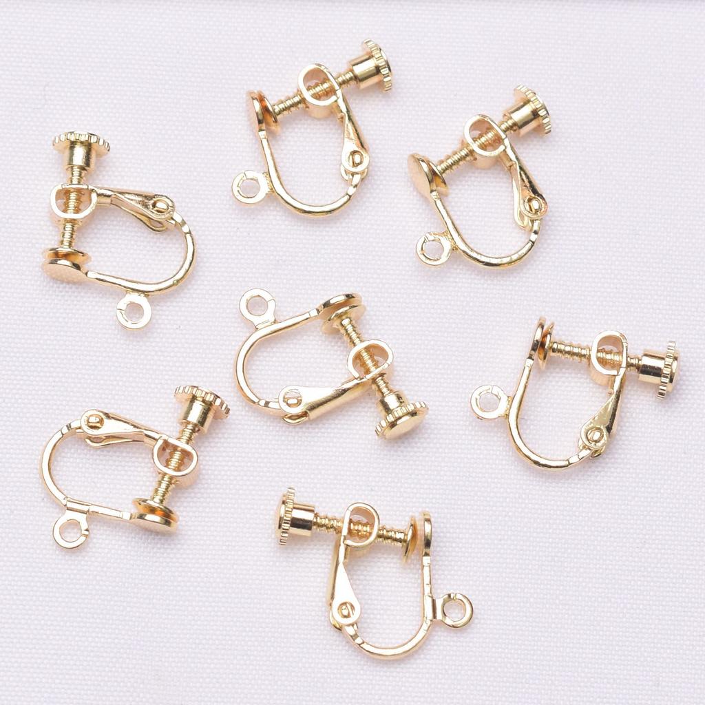 10pcs DIY Ear Clips Converter Spiral Ear Clips Earrings Accessories No Pierced Ear Clips Converter Painless Invisible Ear Clips