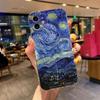 Прозрачный чехол для телефона с картиной Ван Гога для iPhone 15 14 11 12 13 Pro Max Mini XS XR 8 Plus Чехол Терраса кафе Звездная ночь Подсолнухи