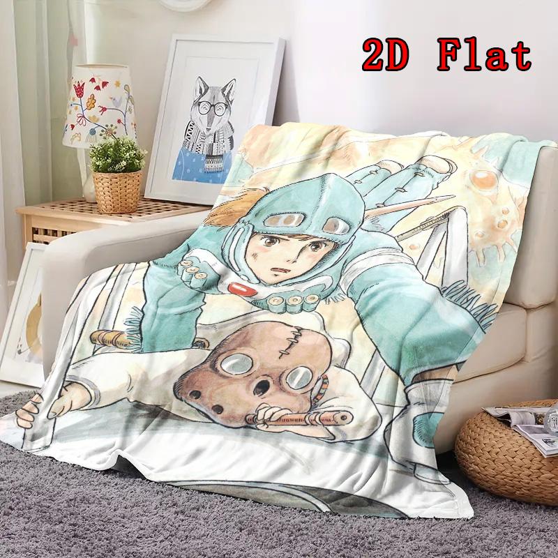 Nausicaä of the Valley of the Wind 2D Flat Pattern Flannel Blanket High quality All Seasons Warmth and Comfort Perfect for Christmas Gifts.SMT0917263