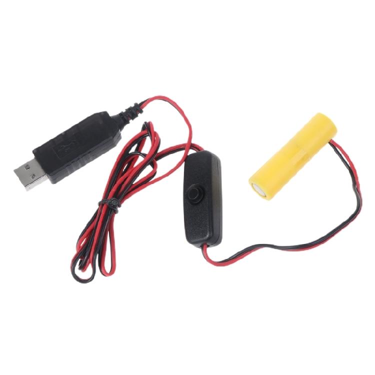 Устранитель батареек LR6 AA, кабель питания USB 1 м, замена 2 батареек AA для светодиодов