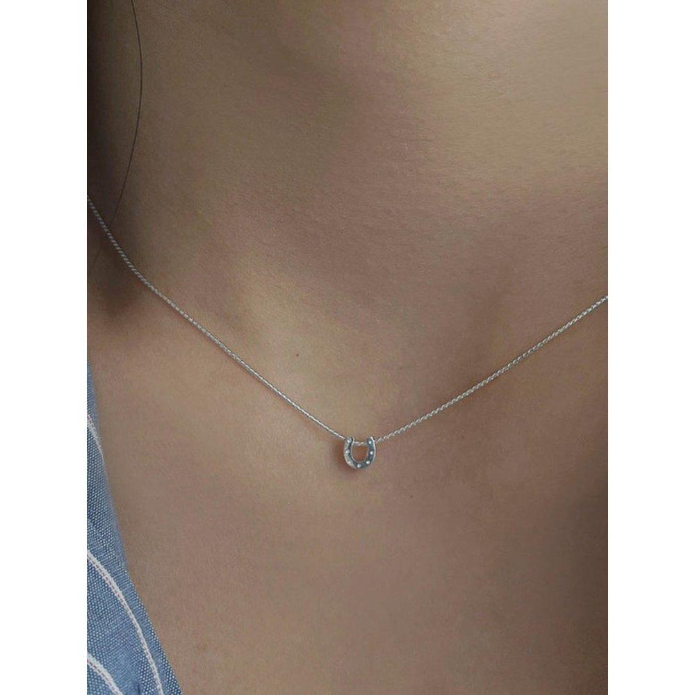 [92.5 Silver]Horse Hoof Of Lucky Necklace